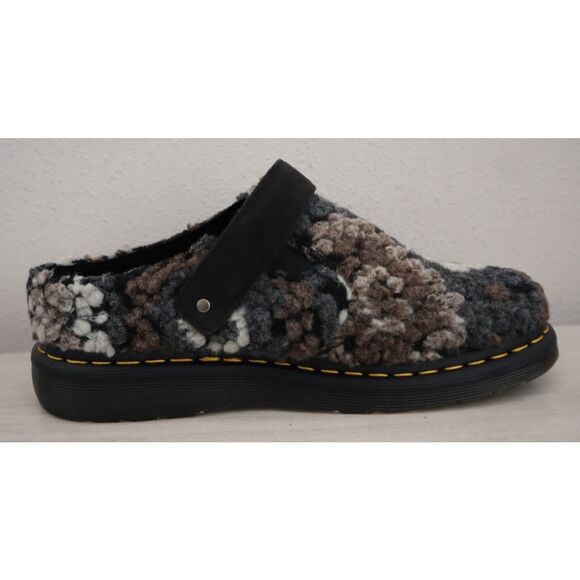 Dr. Martens Women's 10 Men's 9 Black Isham Crochet Wool + E.H Suede Mules - Picture 7 of 13